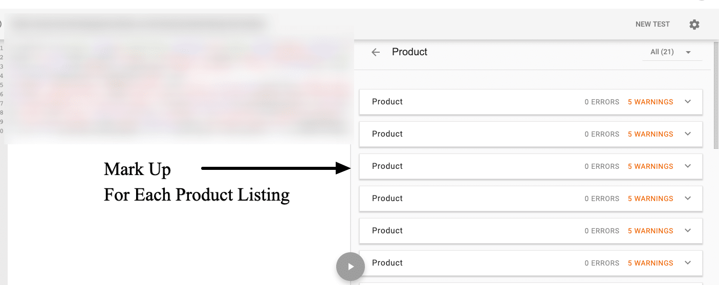 Every product in Shopify collections page marked up with Product structured data